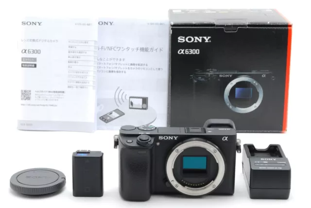 [TOP MINT] Sony A6300 24.2 MP Black Digital Camera Body in Box 9267 Shots