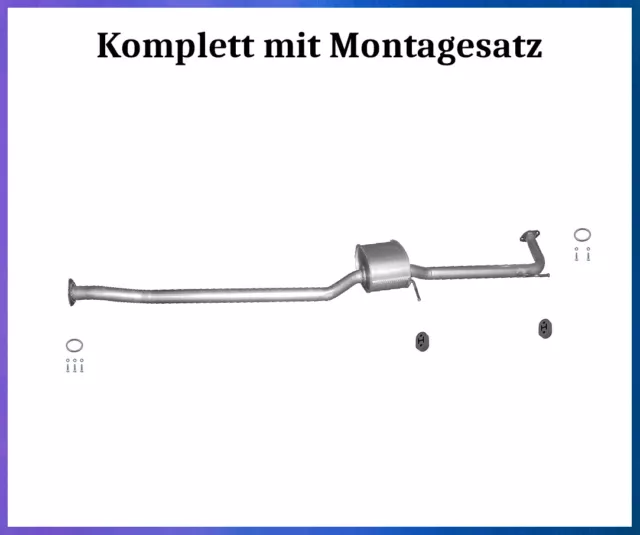 Mittelschalldämpfer für Honda Accord VI 1.6 1.8 2.0 2.3 Auspuff Montagesatz