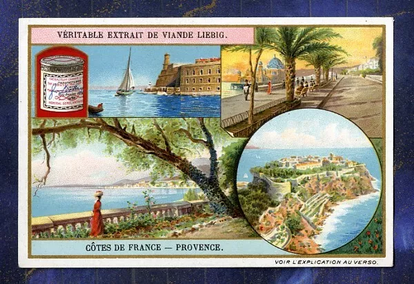 Chromo Liebig S953 Provence Fort St-Jean Marseille Monaco Menton Nice Promenade