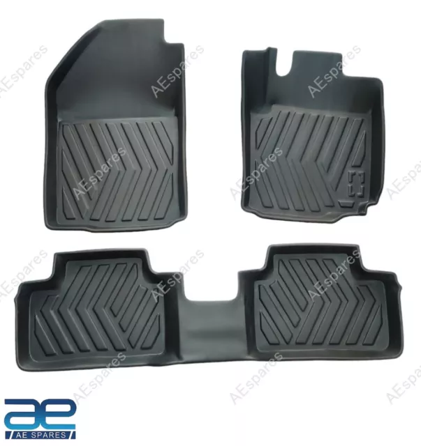 Voiture Sol Pied Tapis Rigide PVC Set De 3 Noir Pour Neuf Suzuki Brezza ECS