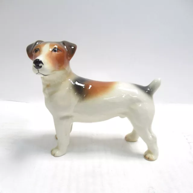 Melba Ware Jack Russell Dog Ceramic 5" Figurine Decorative Ornament Vintage