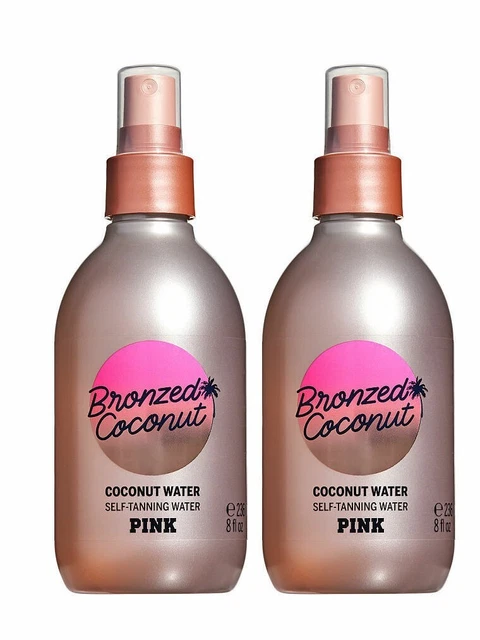 2x Victoria's Secret Pink Bronzed Coconut Self-Tanning Water 8 fl.oz