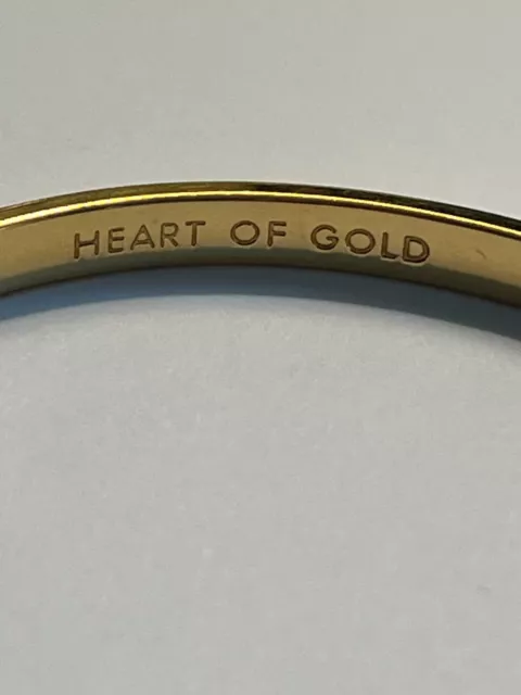 KATE SPADE 12kt GOLD-PLATED HEART OF GOLD IDIOM BANGLE BRACELET 2