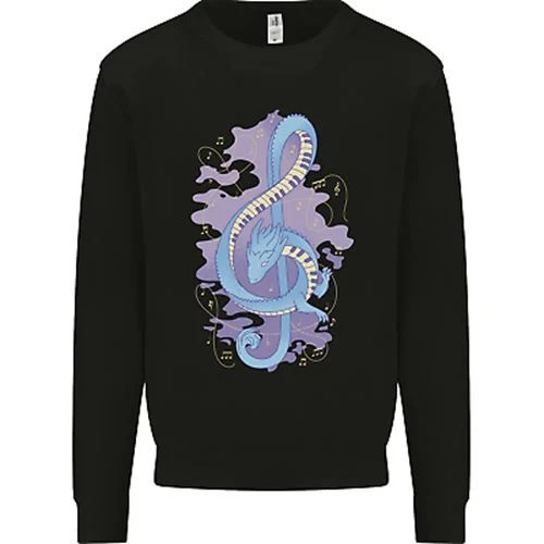Musical Tastiera Dragon Felpa da Uomo Maglione