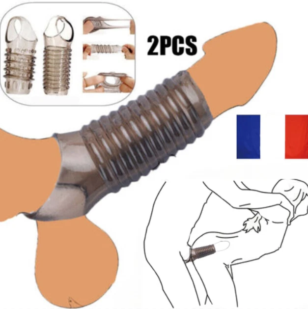 Gaine / Manchon D'extension Pénienne Avec Anneau Pour Testicules - Pour Agrandissement, Générique, Neuf Sous Emballage