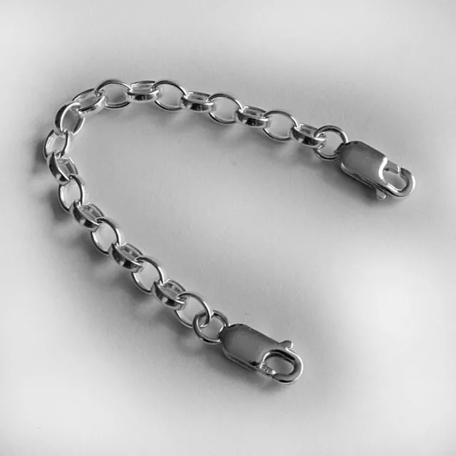 HEAVY 925 Sterling Silver Necklace Necklet Extender Safety Chain 2 Lobster Clasp