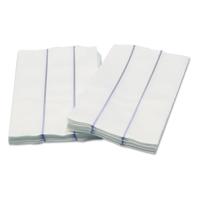 Cascades Busboy Linen Replacement Towels White/blue 13 X 24 1/4 Fold 72/carton