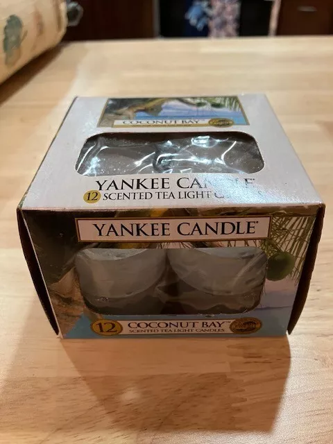 Yankee Candle Coconut Bay Tea Light Candles 12 In Box New