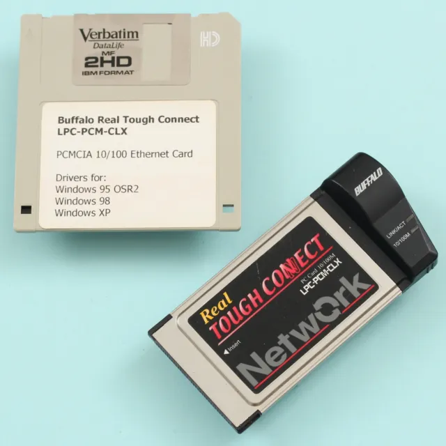 Buffalo ‘ToughConnect’ 10/100 16Bit PCMCIA PC Card Ethernet Adapter LPC-PCM-CLX