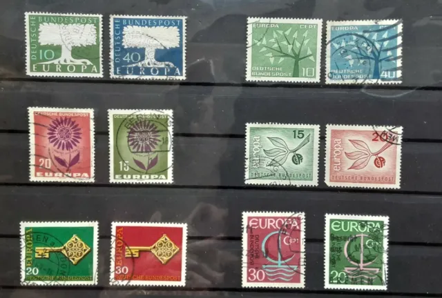 Germany - Collection of 6 Europa sets of used stamps