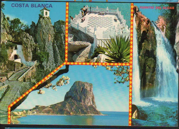 Postal Recuerdo De La Costa Blanca Alicante Postcard Postkarte           Cc01782