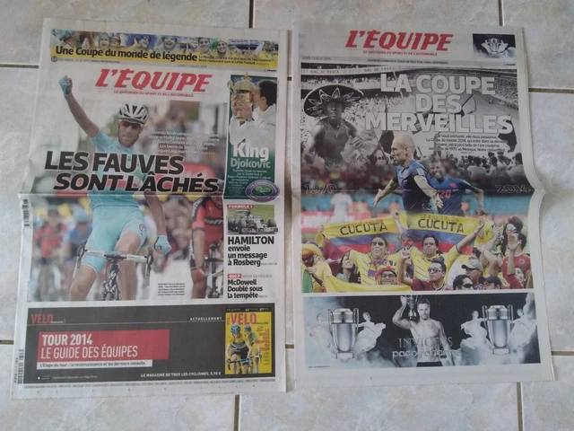 Journal L'Équipe Du 8 Juillet 2014 - Coupe Du Monde : La Guerre Des Étoiles - NEUF