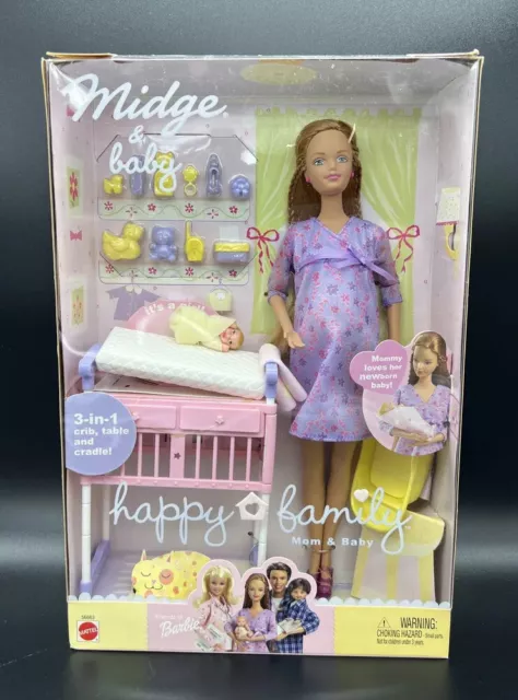Mattel Happy Family Midge & Baby Barbie Doll - (56663) for sale online