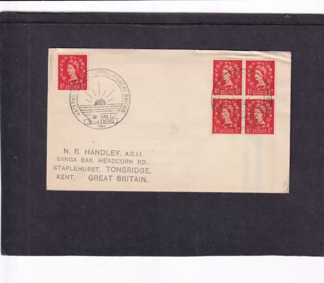 GB 1962 44th Philatelic Congress of Great Britain Worthing special pmk FDC