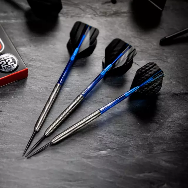 RED DRAGON Tungsten Darts Set 22g, 24grams Steeltip Defenders, Stems & Flights