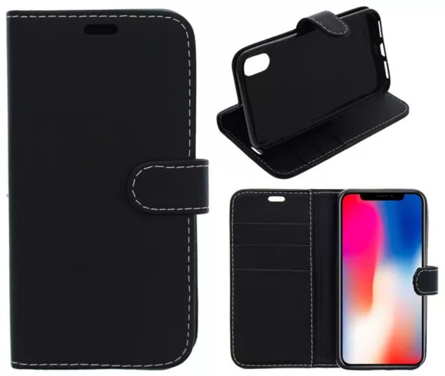 Para Samsung Galaxy Modelos Funda de Teléfono Cartera Plegable Ranuras PU Cuero