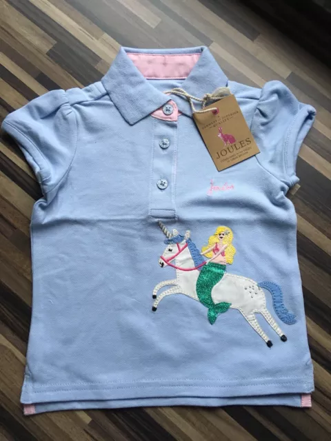 💖Baby Girls**Joules** Unicorn Top/Polo Shirt**12 Months**Bnwt**