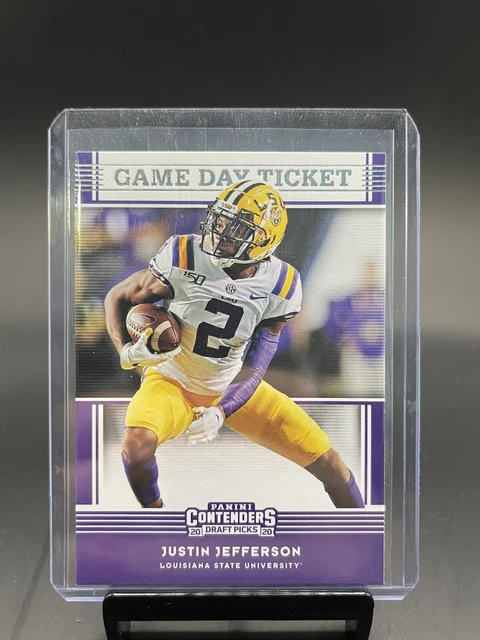 Justin Jefferson Panini Contenders Draft Picks Game Day Tickets Rookie Card 2020