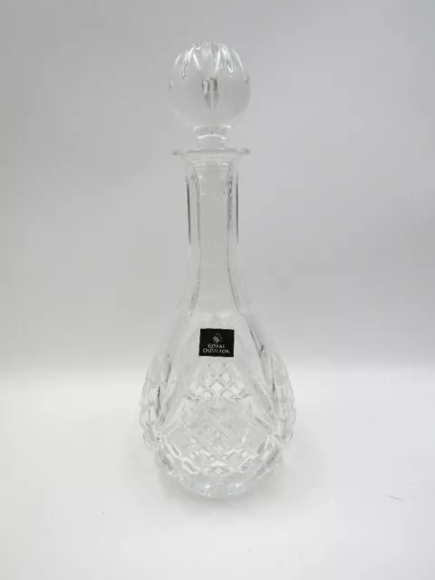 Royal Doulton Cut Glass Decanter with Stopper 13"
