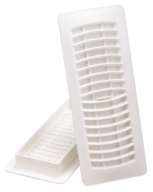 Imperial 4" x 12" Louvered Floor Register, White, RG1458