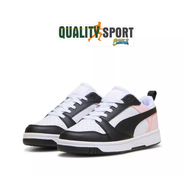 Puma Rebound V6 Lo Bianco Nero Rosa Scarpe Donna Sportive Sneakers 393833 13