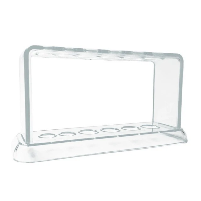 Plastic Clear Test Tube Rack 6 Holes Stand Lab Test Tube Stand Shelf School9017