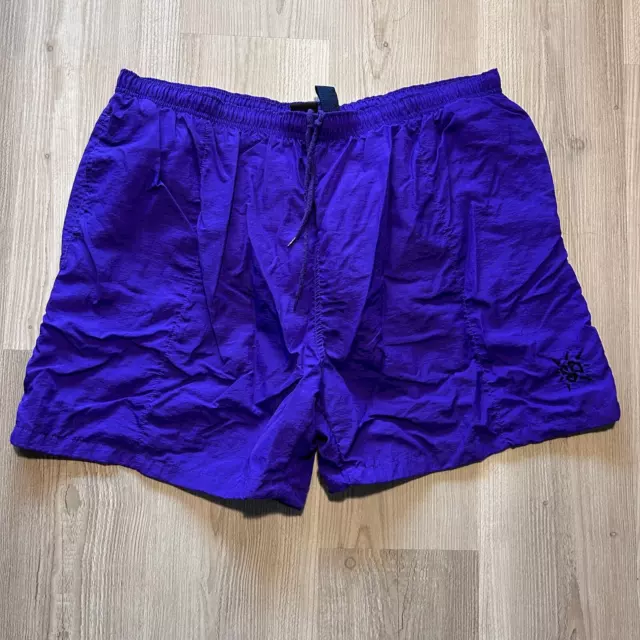 MEN’S VINTAGE 90’S Surf Odyssey Purple Nylon Swim Trunks Shorts Suit Sz ...