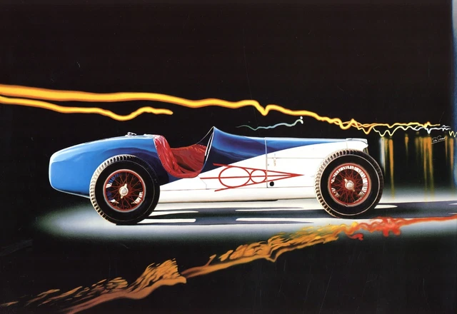 Ford Poster 1990er Miller Ford 1935 Kunstdruck 52 x 30 cm Pierre Peyrolle Paris