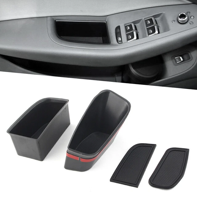 2x Car Front Door Handle Armrest Storage Box Tray Bin Kit Fit Audi Q5 2009-2016