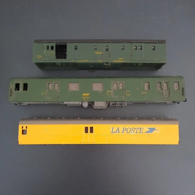 3 Toits De Voiture Train Jouef HO Vintage - Modélisme Ferroviaire Pièces Détachées Occasion