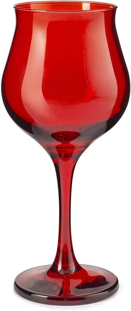 Pasabahce Set 2 Calici Da Vino In Vetro Rosso - Capacità 490 Ml Per Tavola Festiva E Elegante - Foto 6
