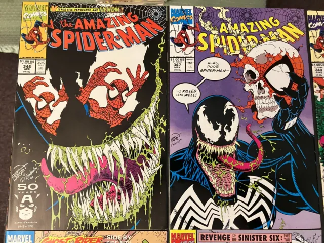 Amazing Spider-Man by Erik Larson lot, Marvel, 1990-1992, early Venom