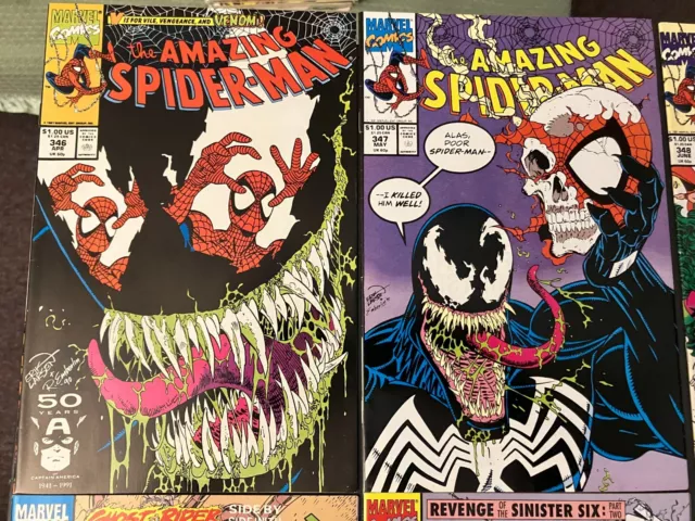 Amazing Spider-Man by Erik Larson lot, Marvel, 1990-1992, early Venom