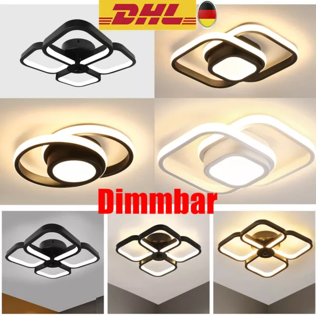 3-Farbige Decken-Lampe Dimmbar LED Deckenleuchte Wohnzimmer Flur Küchen Eingang