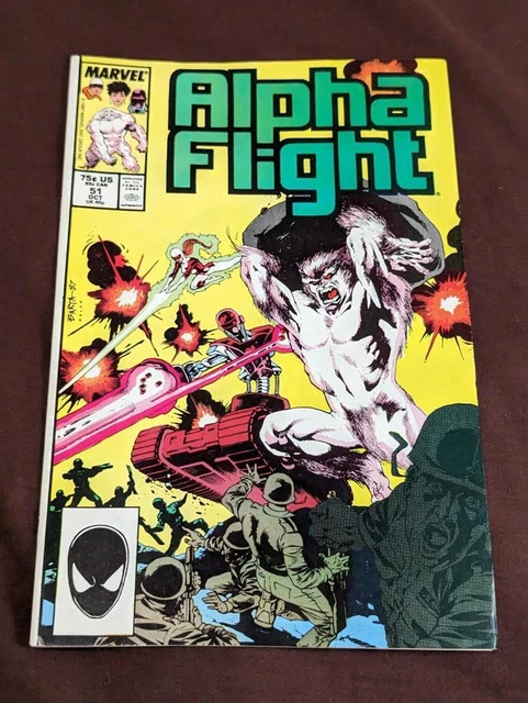Marvel Comics Alpha Flight #51 First Full Issue w/ Interior Art Work by Jim Lee