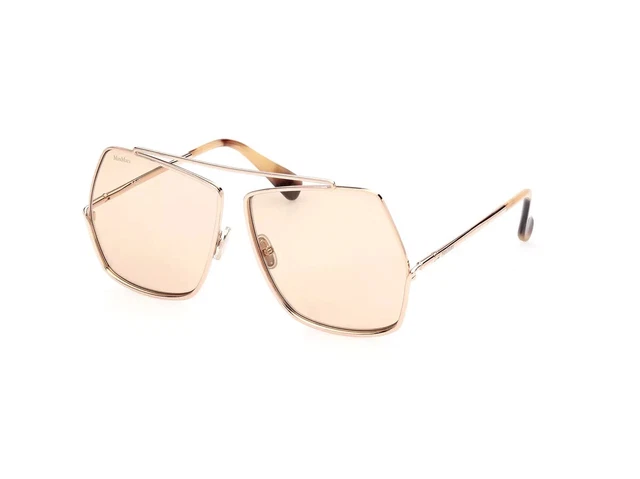 MAX MARA ELSA MM0006 Rose Gold Geometric Sunglasses 64mm NWT  display picture 3