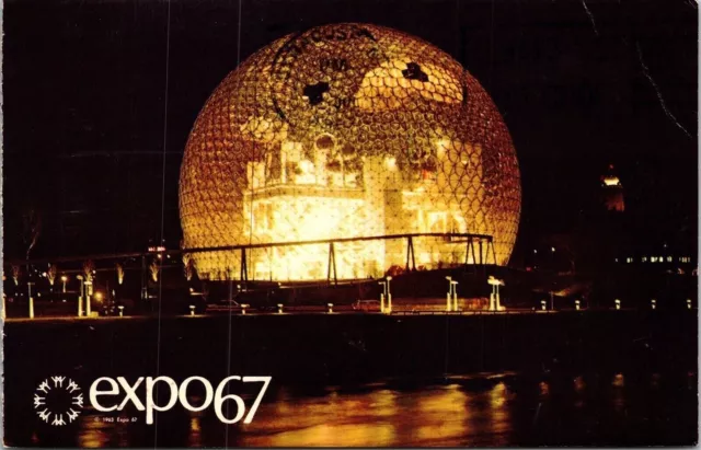 Expo 67 Montreal Canada Pavilion United States Sainte Helene Cancel Pm Postcard