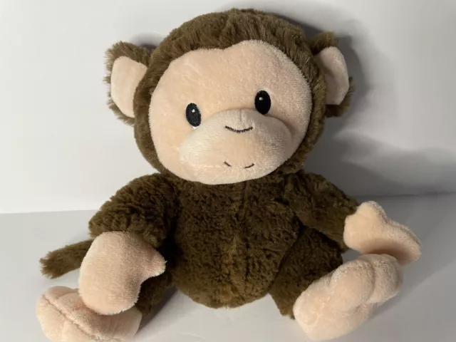 First & Main Monkey Cutesys 2010 Soft Brown Monkey W/Tail Embroidered Plush