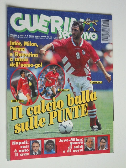 Magazine Guerino Sportivo N°27 1995 - Roberto Baggio & Paul Ince - Poster INTER
