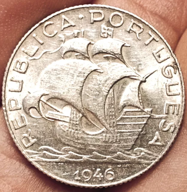 Moneda de Portugal de 2,5 escudos 1946 (¡PLATA! aUNC!)