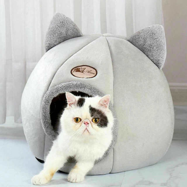 Dog Cat House Tent Cave Sleeping Bed Pad Pet Kennel Puppy Soft Warm Cushion Mat