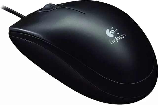 REFURBISHED - 10 PACK - Logitech B100 Optical USB Mouse, 3 Button, Plug and Play