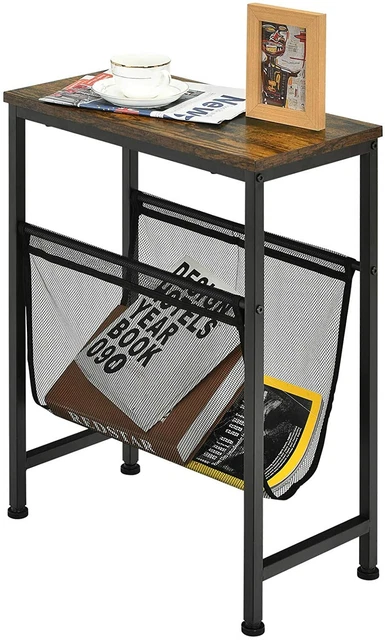 Mesa Consola Mesilla Rustica con 2 Niveles Mesita Auxiliar Industrial Mesita