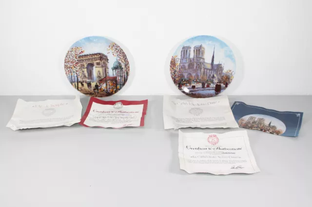 2x Limoges Sammelteller limitiert "Lárc de triomphe + Notre Dame" (R43)