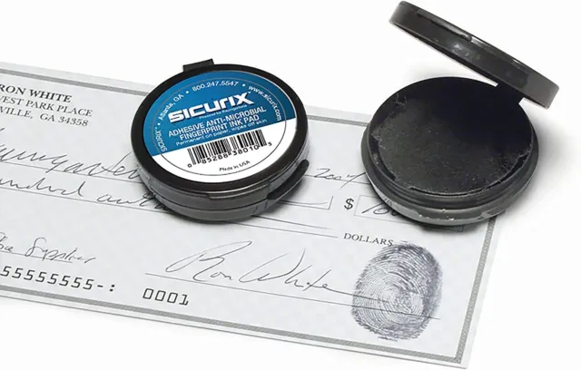 Baumgartens Inkless Fingerprint Pad with Adhesive BLACK (38010)