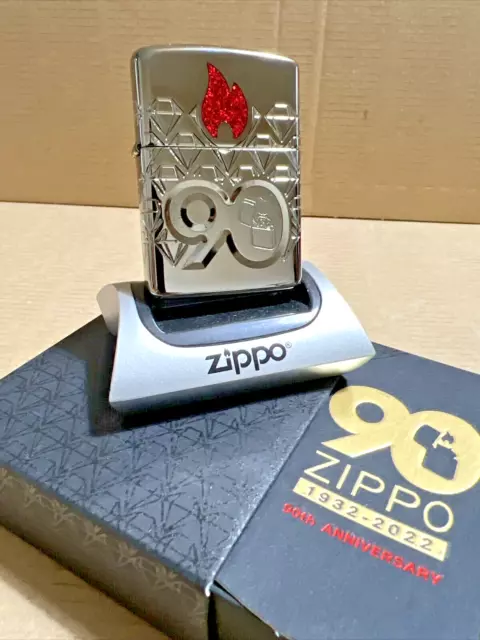 Zippo Windproof Lighter 2022 90th Anniversary COTY Black Ice LIMITED 6000 NEW