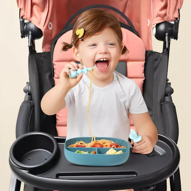 Stroller Baby Snack Tray with Cup Holder Universal Food Tray Adjustable Buckle ⏰
