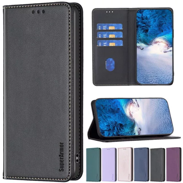 Leather Case for Apple iPhone 15 14 13 12 11 Pro Max XR X SE 8 7 - Wallet Flip
