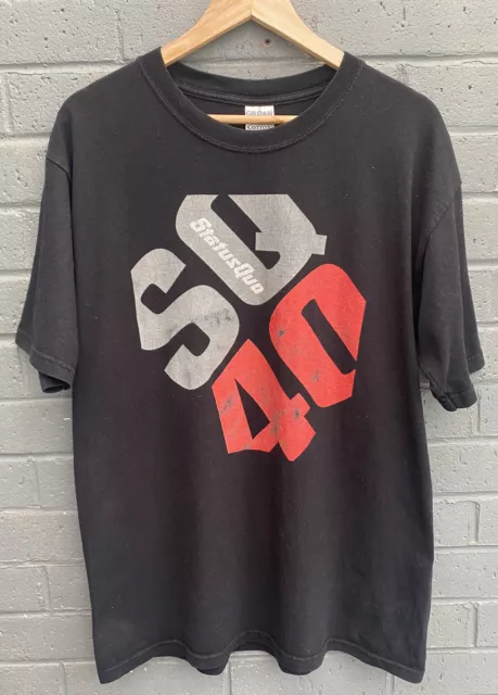 T-shirt a maniche corte Status Quo taglia 40 anni grande fascia nera cimeli rock