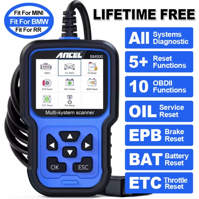 OBD2 SCANNER CAR All Systems Diagnostic Tool Battery/Oil/EPB Reset Fit